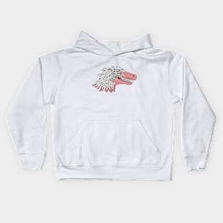 Feathered Raptor Head Kids Hoodie